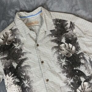 Tommy Bahama Button Down Shirt Mens Small Silk Hawaiian Camp Hawaiian Resort